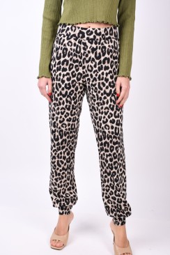 Pantaloni Dama Only Onlbella Nightwear Silver Lining/Animal Print